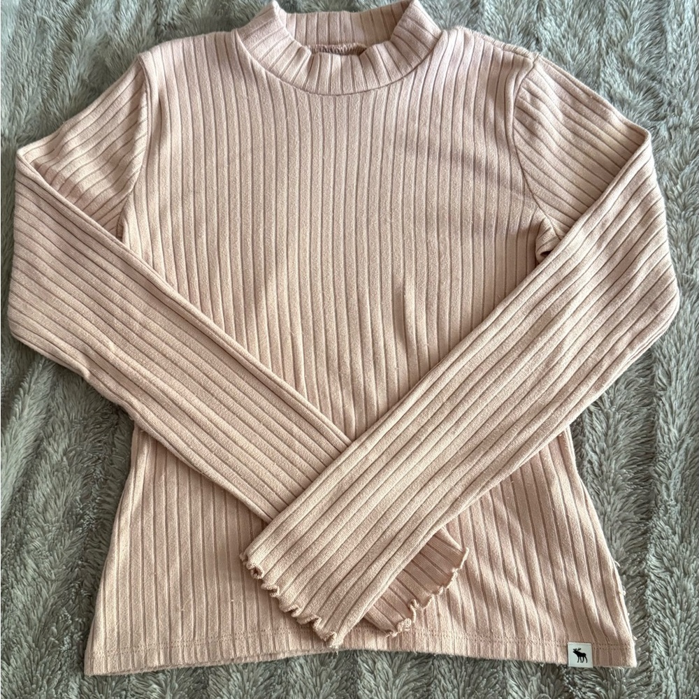 Abercrombie Kids Light Pink Ribbed Blouse